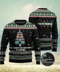 All I Want For Is Camping Ugly Christmas Sweater Gift Men Women