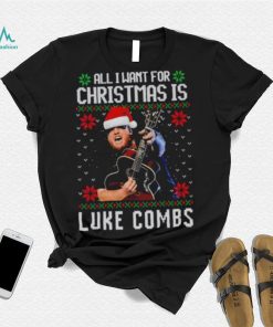 All I want for Christmas is Luke Combs ugly shirt Christmas Wool Knitted 3D Sweater