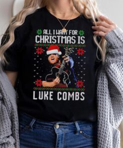 All I want for Christmas is Luke Combs ugly shirt Christmas Wool Knitted 3D Sweater