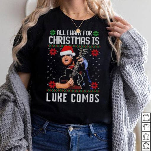 All I want for Christmas is Luke Combs ugly shirt Christmas Wool Knitted 3D Sweater