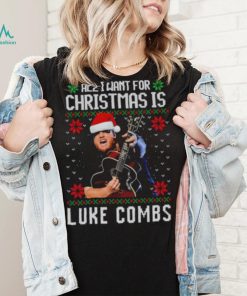 All I want for Christmas is Luke Combs ugly shirt Christmas Wool Knitted 3D Sweater