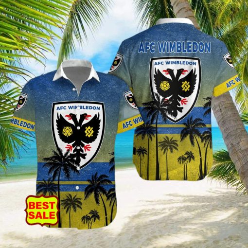 Aloha AFC Wimbledon Team EFL Hawaiian Shirt And Short Women Men hawaiian shirt