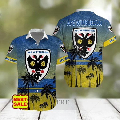 Aloha AFC Wimbledon Team EFL Hawaiian Shirt And Short Women Men hawaiian shirt