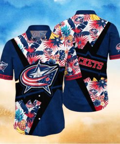 Aloha NHL Columbus Blue Jackets Hawaiian Shirt Gift For Beach Trip