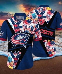 Aloha NHL Columbus Blue Jackets Hawaiian Shirt Gift For Beach Trip