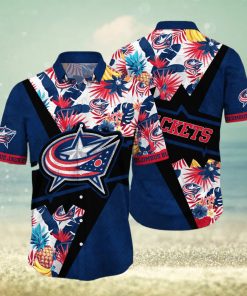 Aloha NHL Columbus Blue Jackets Hawaiian Shirt Gift For Beach Trip