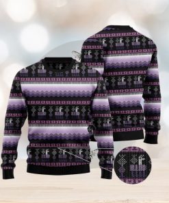 Alpaca Purple Pattern Ugly Christmas Sweater Gift Men Women