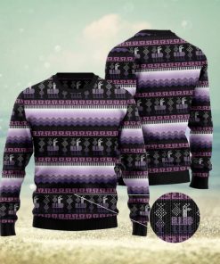 Alpaca Purple Pattern Ugly Christmas Sweater Gift Men Women