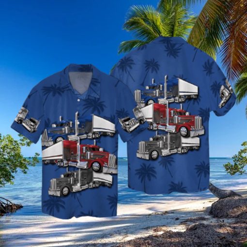 Amazing Truck Navy Pattern Hawaiian Shirts