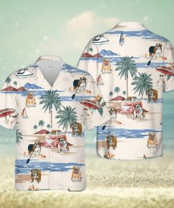 American Bulldog Summer Beach Hawaiian Shirt Dog Hawaii Shirt For Summer Travel