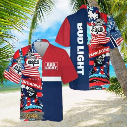 American Independence Day Bud Light Hawaii Shirt For Men And Women Gift Hawaiian Beer