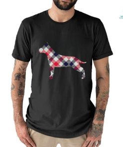 American Staffordshire Terrier Plaid Dog Silhouette Shirt
