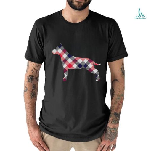 American Staffordshire Terrier Plaid Dog Silhouette Shirt