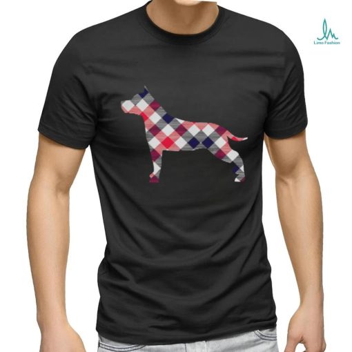 American Staffordshire Terrier Plaid Dog Silhouette Shirt