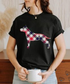 American Staffordshire Terrier Plaid Dog Silhouette Shirt