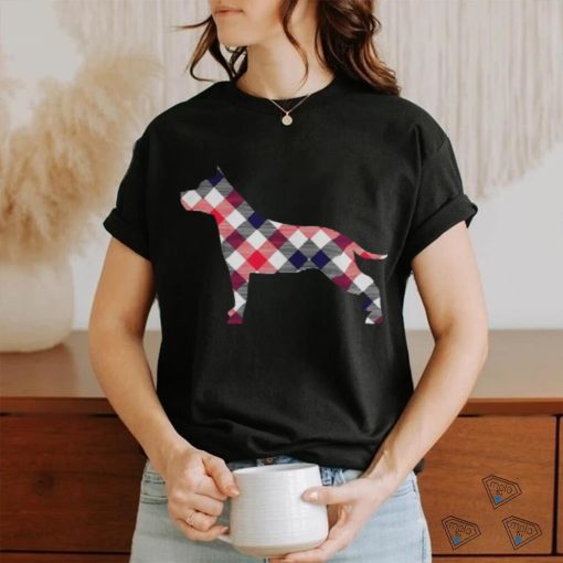 American Staffordshire Terrier Plaid Dog Silhouette Shirt