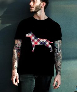 American Staffordshire Terrier Plaid Dog Silhouette Shirt