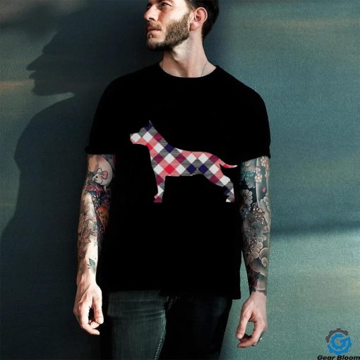 American Staffordshire Terrier Plaid Dog Silhouette Shirt