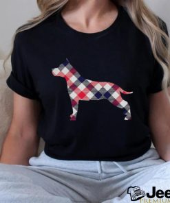 American Staffordshire Terrier Plaid Dog Silhouette Shirt