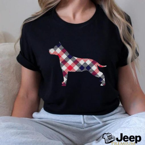 American Staffordshire Terrier Plaid Dog Silhouette Shirt