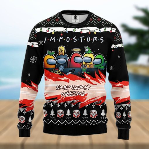 Among Us Imposter Meeting Ugly Christmas Sweater For Men Women