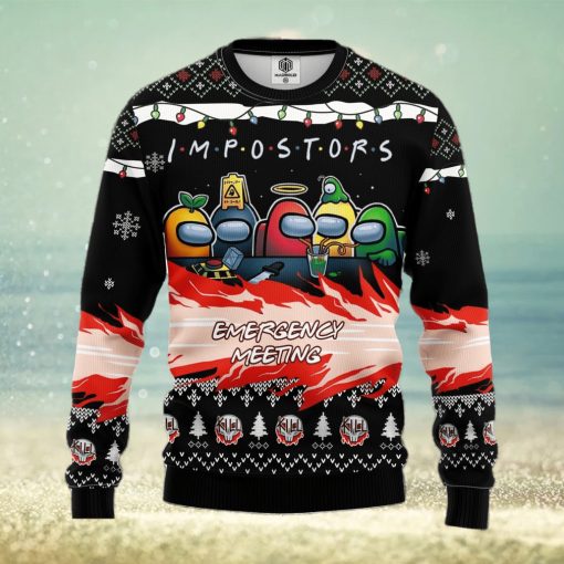 Among Us Imposter Meeting Ugly Christmas Sweater For Men Women