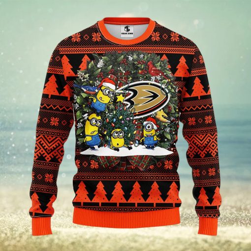 Anaheim Ducks Minion Christmas Ugly Sweater