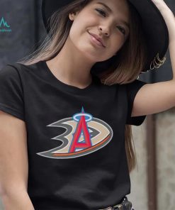 Anaheim Ducks and LA Anaheim Angels logo shirt