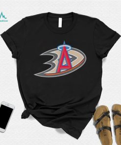 Anaheim Ducks and LA Anaheim Angels logo shirt