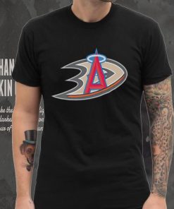 Anaheim Ducks and LA Anaheim Angels logo shirt