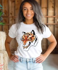 Angry Tiger head art shirt