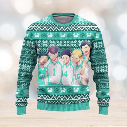 Aoba Johsai High Haikyuu Anime Xmas Women Mens Ugly Christmas Sweater