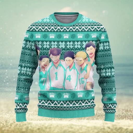 Aoba Johsai High Haikyuu Anime Xmas Women Mens Ugly Christmas Sweater