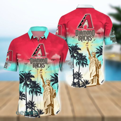 Arizona Diamondbacks MLB Fans Statue of Liberty Summer Hawaiian Shirt