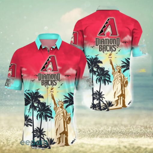 Arizona Diamondbacks MLB Fans Statue of Liberty Summer Hawaiian Shirt