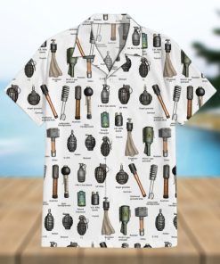 Armory Bomb Grenade Explosion Cuban Collar Hawaiian Shirt