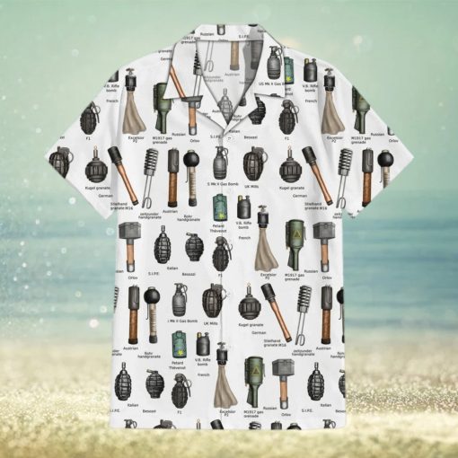 Armory Bomb Grenade Explosion Cuban Collar Hawaiian Shirt