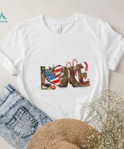 Army Christmas Love Veteran Boots Merry Christmas T Shirt