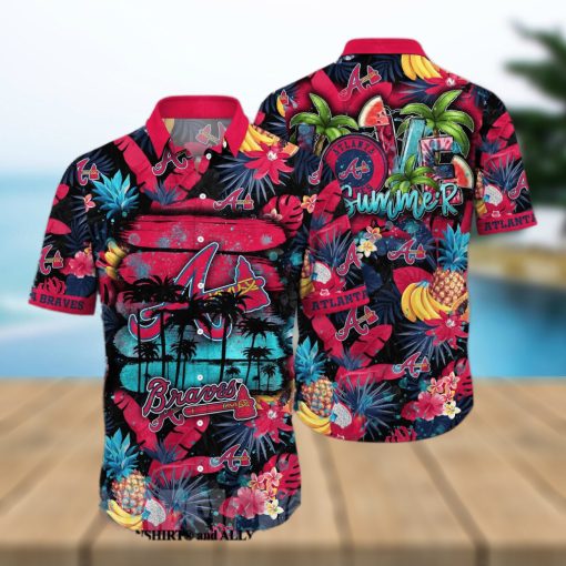 Atlanta Braves MLB Floral 3D Hawaiian Shirt