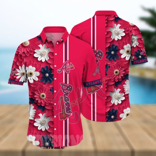 Atlanta Braves MLB Flower Unisex Full Printed Hawaiian Shirt