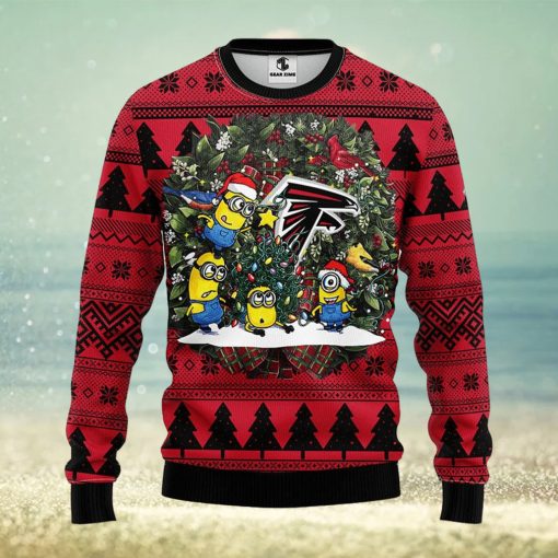 Atlanta Falcons Minion Christmas Ugly Sweater