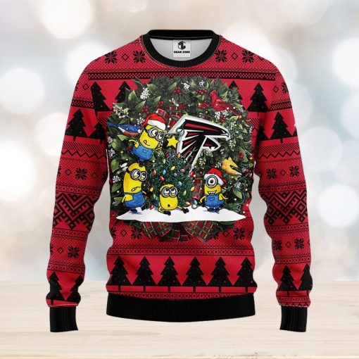 Atlanta Falcons Minion Christmas Ugly Sweater