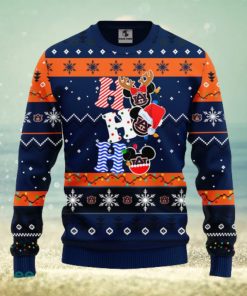 Auburn Tigers NCAA Team HoHoHo Mickey Funny Christmas Gift Men And Women Ugly Christmas Sweater