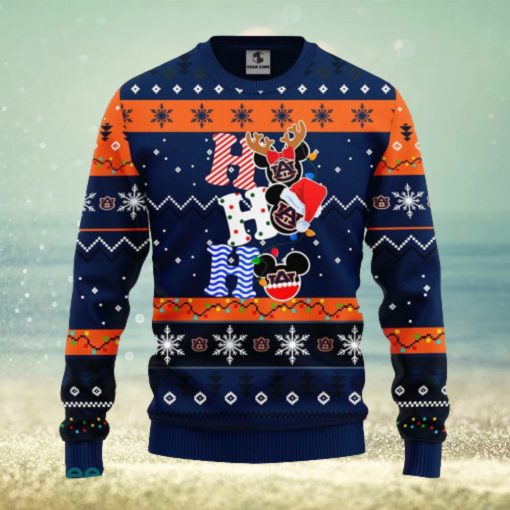 Auburn Tigers NCAA Team HoHoHo Mickey Funny Christmas Gift Men And Women Ugly Christmas Sweater