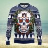 Minnesota Vikings Skull Flower Ugly Christmas Ugly Sweater