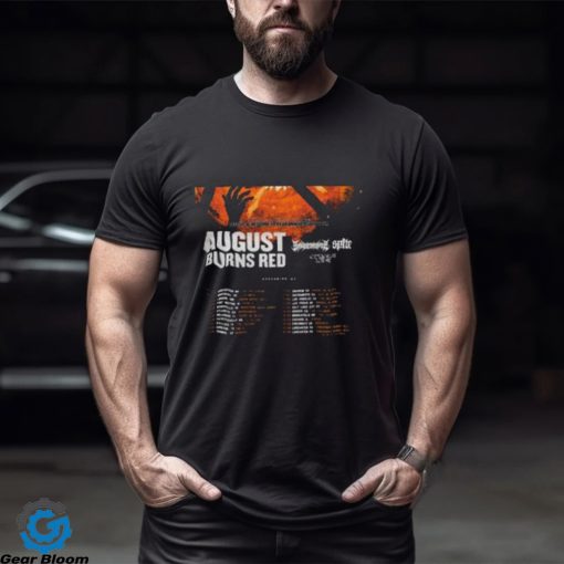 August Burns Red Band World Tour 2023 Merch, August Burns Red 2023 Concert Shirt, August Burns Red 2023 Tour Tickets Black Shirt
