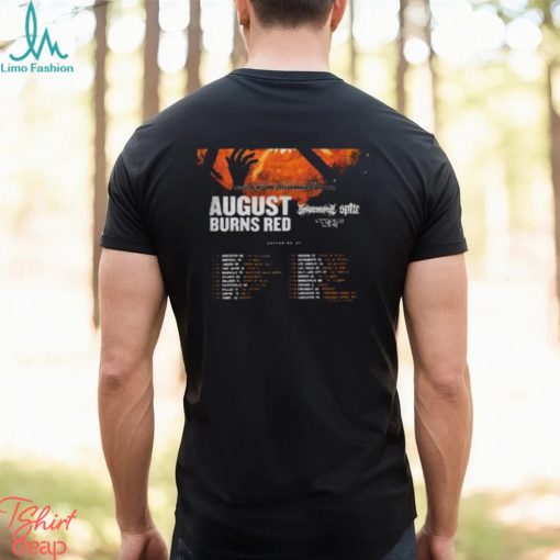 August Burns Red Band World Tour 2023 Merch, August Burns Red 2023 Concert Shirt, August Burns Red 2023 Tour Tickets Black Shirt