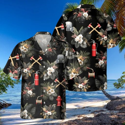 Awesome Firefighter  AOP Pocket Hawaiian Shirt  M030823HAWIN8AFIREZ6  hawaiian shirt