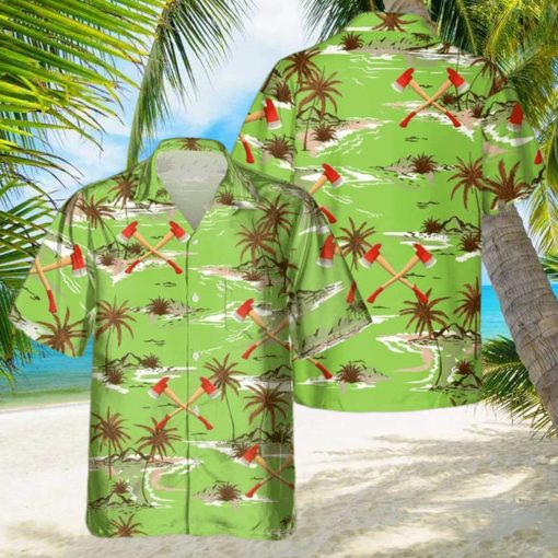 Awesome Firefighter  AOP Pocket Hawaiian Shirt