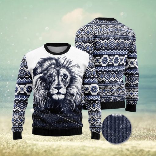 Awesome Lion Ugly Christmas Sweater Gift Men Women